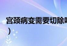 宮頸病變需要切除嗎（宮頸病變需要切子宮嗎）