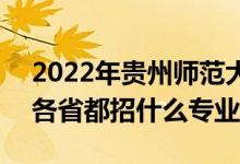 2022年貴州師范大學(xué)招生計(jì)劃及招生人數(shù)（各省都招什么專業(yè)）