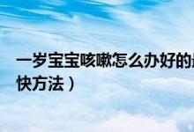 一歲寶寶咳嗽怎么辦好的最快（一歲寶寶咳嗽怎么辦好的最快方法）