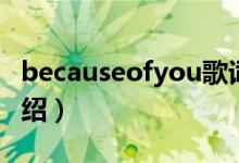 becauseofyou歌詞（becauseofyou歌曲介紹）