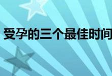 受孕的三個最佳時間點（什么時間容易受孕）