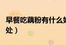 早餐吃藕粉有什么好處(早餐吃藕粉有什么好處)