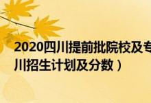 2020四川提前批院校及專業(yè)（2022年全國(guó)提前批大學(xué)在四川招生計(jì)劃及分?jǐn)?shù)）