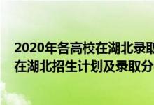 2020年各高校在湖北錄取分?jǐn)?shù)線表（2022年全國(guó)各大高校在湖北招生計(jì)劃及錄取分?jǐn)?shù)線）