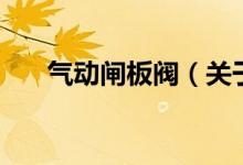 氣動閘板閥（關于氣動閘板閥的介紹）