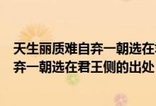 天生麗質(zhì)難自棄一朝選在君王側(cè)是什么意思（天生麗質(zhì)難自棄一朝選在君王側(cè)的出處）
