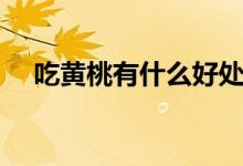 吃黃桃有什么好處（吃黃桃有什么好處）