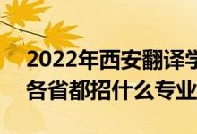 2022年西安翻譯學(xué)院招生計(jì)劃及招生人數(shù)（各省都招什么專業(yè)）