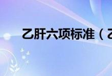 乙肝六項(xiàng)標(biāo)準(zhǔn)（乙肝六項(xiàng)標(biāo)準(zhǔn)是多少）