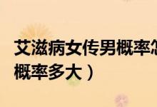 艾滋病女傳男概率怎么算出來（艾滋病女傳男概率多大）