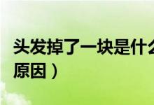 頭發(fā)掉了一塊是什么病（頭發(fā)掉了一塊是什么原因）