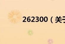 262300（關(guān)于262300的介紹）
