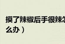 摸了辣椒后手很辣怎么辦（摸完辣椒手很辣怎么辦）