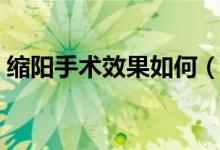 縮陽手術效果如何（陰縮手術可以維持多久）