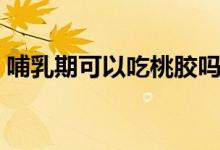 哺乳期可以吃桃膠嗎（哺乳期能不能吃桃膠）