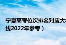 寧夏高考位次排名對應(yīng)大學(xué)有哪些（位次對應(yīng)大學(xué)最低分?jǐn)?shù)線2022年參考）