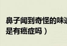 鼻子聞到奇怪的味道是癌癥嗎（鼻子聞到怪味是有癌癥嗎）