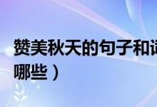 贊美秋天的句子和詞語（秋天的句子和詞語有哪些）