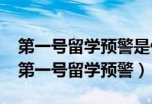 第一號留學(xué)預(yù)警是什么（教育部發(fā)布2019年第一號留學(xué)預(yù)警）
