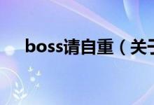 boss請(qǐng)自重（關(guān)于boss請(qǐng)自重的介紹）