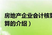 房地產(chǎn)企業(yè)會(huì)計(jì)核算（關(guān)于房地產(chǎn)企業(yè)會(huì)計(jì)核算的介紹）