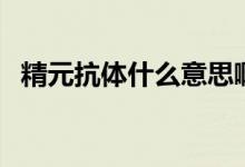精元抗體什么意思?。ň贵w什么意思）