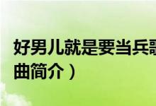 好男兒就是要當(dāng)兵歌詞（好男兒就是要當(dāng)兵歌曲簡介）