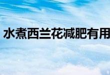 水煮西蘭花減肥有用嗎（水煮西蘭花減肥嗎）
