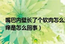 嘴巴內(nèi)壁長了個軟肉怎么治療（嘴巴內(nèi)壁長了個軟肉不痛不癢是怎么回事）