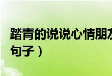 踏青的說(shuō)說(shuō)心情朋友圈（適合踏青發(fā)朋友圈的句子）