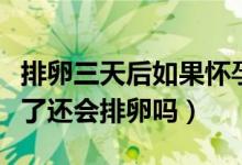 排卵三天后如果懷孕會有什么反應（如果懷孕了還會排卵嗎）