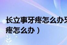 長立事牙疼怎么辦牙床肉疼都腫了（長立事牙疼怎么辦）