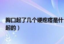 胸口起了幾個(gè)硬疙瘩是什么?。ㄐ厍坝袀€(gè)硬疙瘩是什么病引起的）