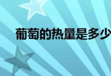 葡萄的熱量是多少（葡萄的熱量是多少）
