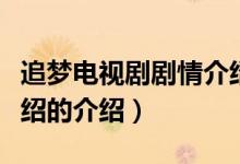 追夢電視劇劇情介紹（關(guān)于追夢電視劇劇情介紹的介紹）