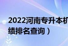 2022河南專升本機(jī)器人工程一分一段表（成績排名查詢）