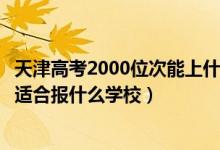 天津高考2000位次能上什么大學（天津高考位次37000左右適合報什么學校）