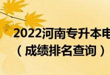 2022河南專升本電子科學與技術一分一段表（成績排名查詢）