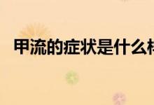 甲流的癥狀是什么樣的（甲流癥狀有哪些）