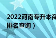 2022河南專升本商務英語一分一段表（成績排名查詢）