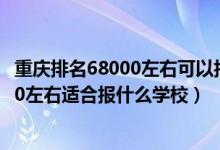重慶排名68000左右可以報考哪些學(xué)校（重慶高考位次75000左右適合報什么學(xué)校）