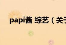 papi醬 綜藝（關(guān)于papi醬 綜藝的介紹）