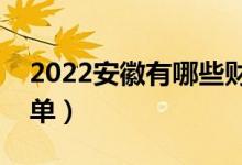 2022安徽有哪些財(cái)經(jīng)類大學(xué)（財(cái)經(jīng)類院校名單）
