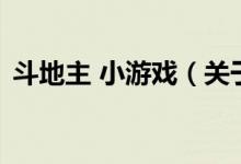 斗地主 小游戲（關(guān)于斗地主 小游戲的介紹）