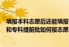 填報(bào)本科志愿后還能填報(bào)?？铺崆芭鷨?（2022本科提前批和?？铺崆芭绾螆?bào)志愿）