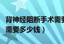背神經(jīng)阻斷手術(shù)需要多少錢（背神經(jīng)阻斷手術(shù)需要多少錢）