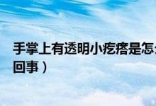 手掌上有透明小疙瘩是怎么回事（手掌上長(zhǎng)透明小疙瘩怎么回事）