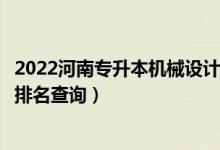2022河南專升本機(jī)械設(shè)計(jì)制造及其自動(dòng)化一分一段表（成績(jī)排名查詢）