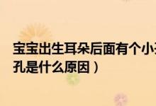寶寶出生耳朵后面有個(gè)小孔是什么（寶寶出生耳朵上有個(gè)小孔是什么原因）