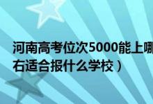河南高考位次5000能上哪些大學(xué)（河南高考位次150000左右適合報什么學(xué)校）